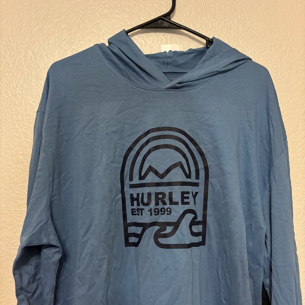 XL New with Tags Hurley Blue Graphic Hoodie